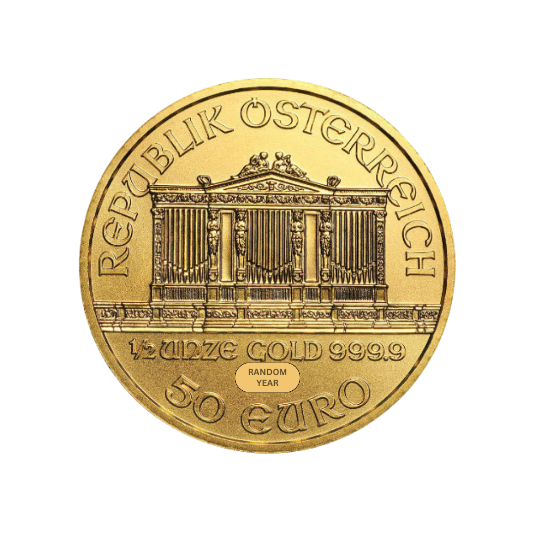 1/2 oz Austrian Gold Philharmonic Coin (Random Year)