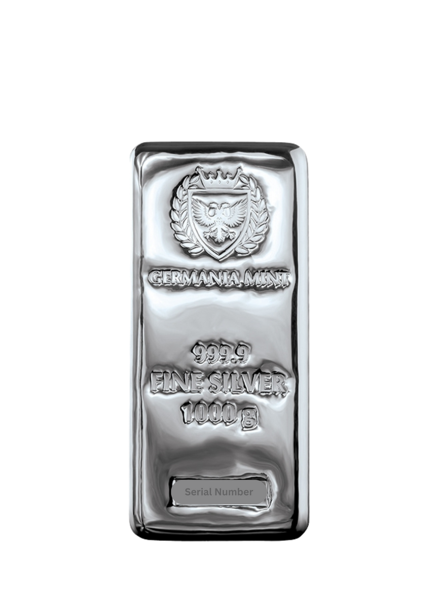 1 Kilo Germania Mint Silver Bar (Cast) | Investor Crate® – IC INC