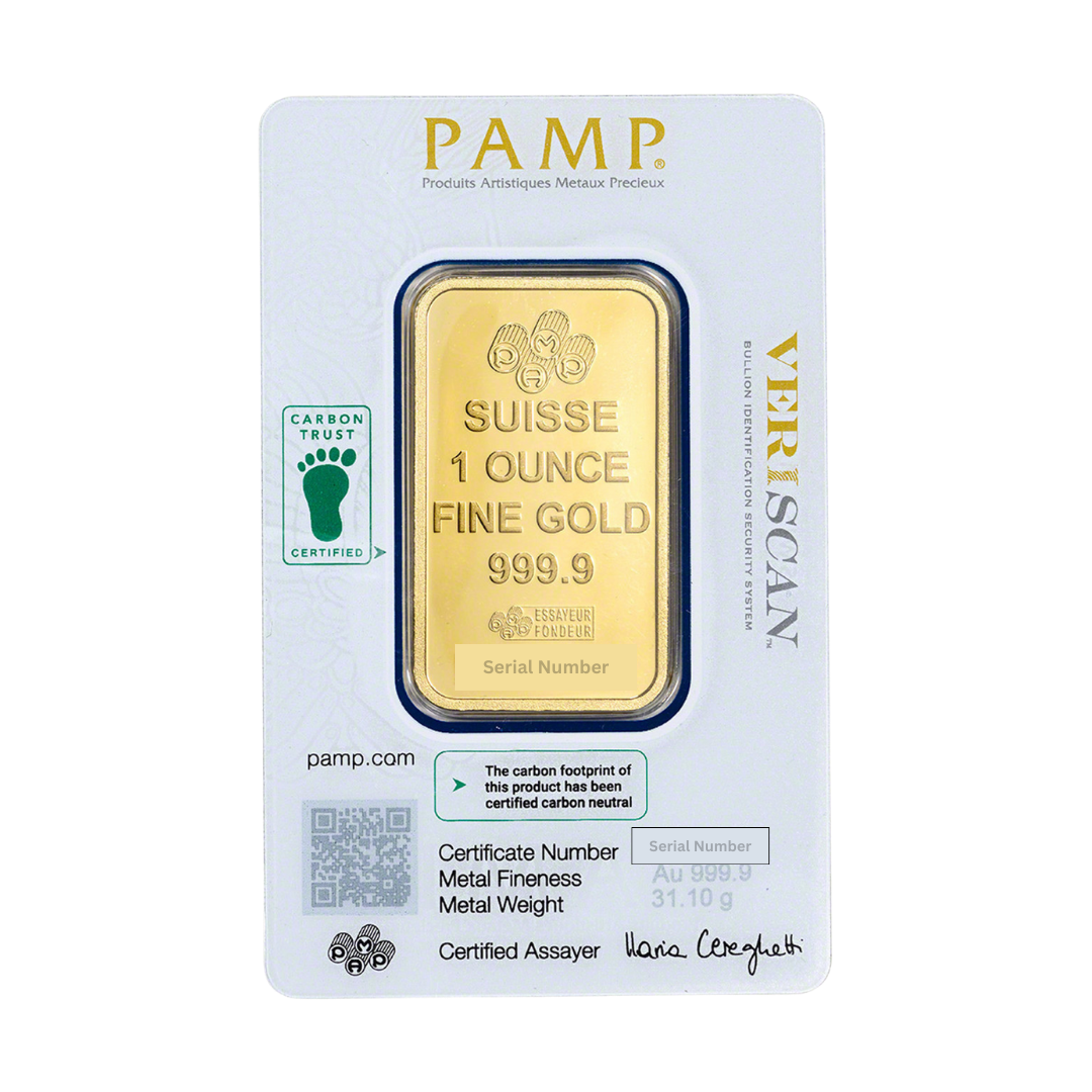 1 oz Pamp Suisse Gold Bar (In Assay)