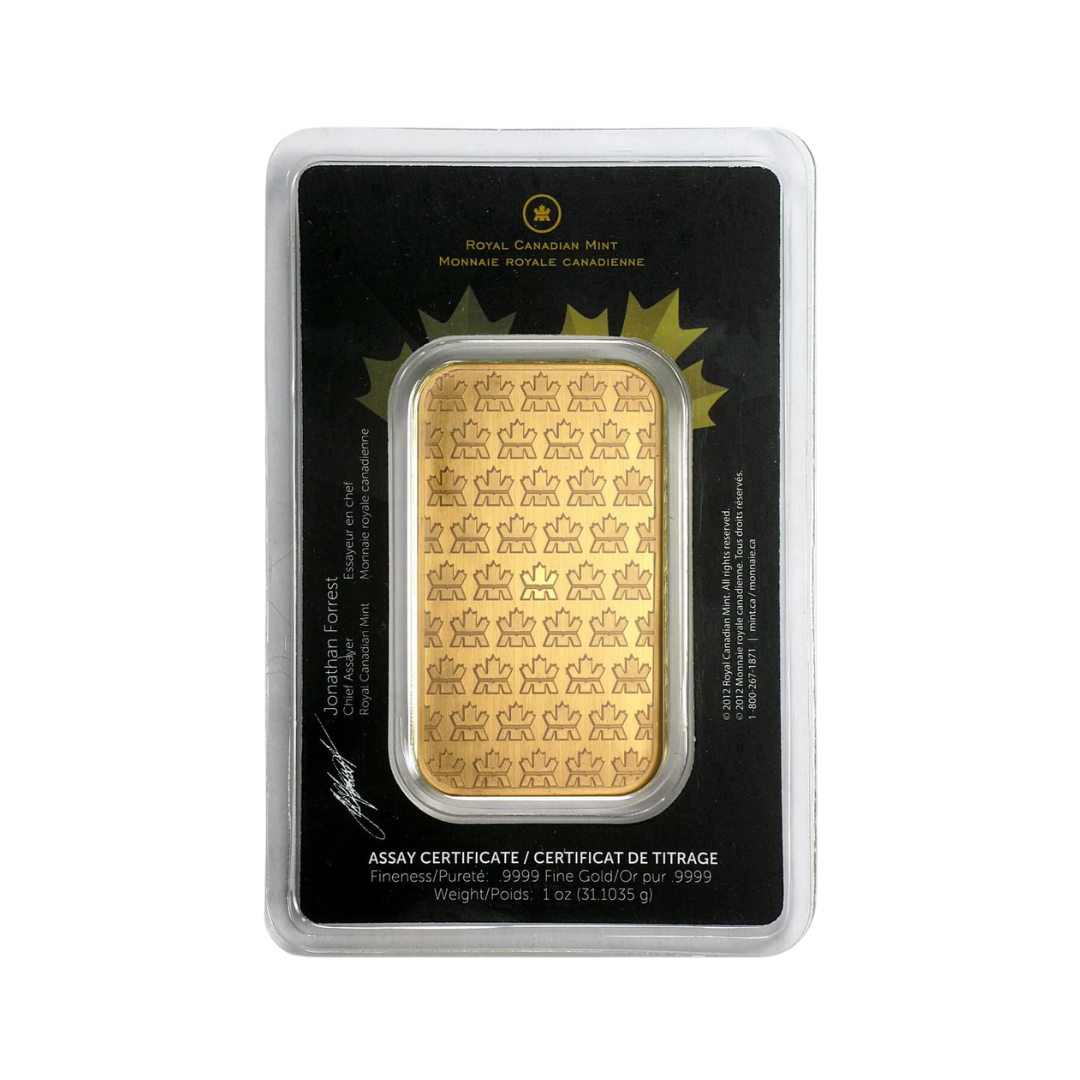 1 oz Royal Canadian Mint Gold Bar (In Assay) | Investor Crate