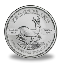 1 oz South African Silver Krugerrand Coin (Random Year)