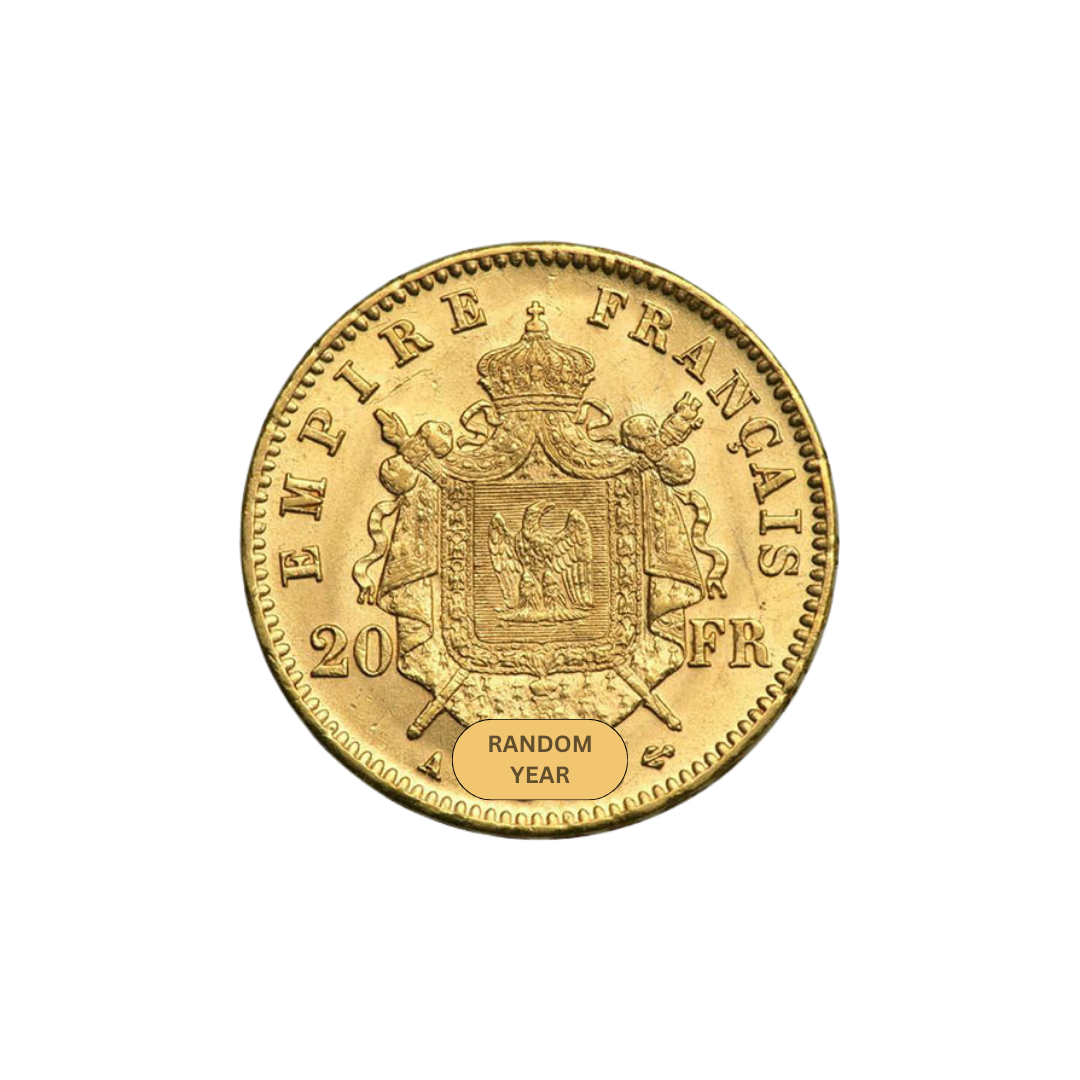 20 Francs France Gold Coin – Napoleon III (Random Year)