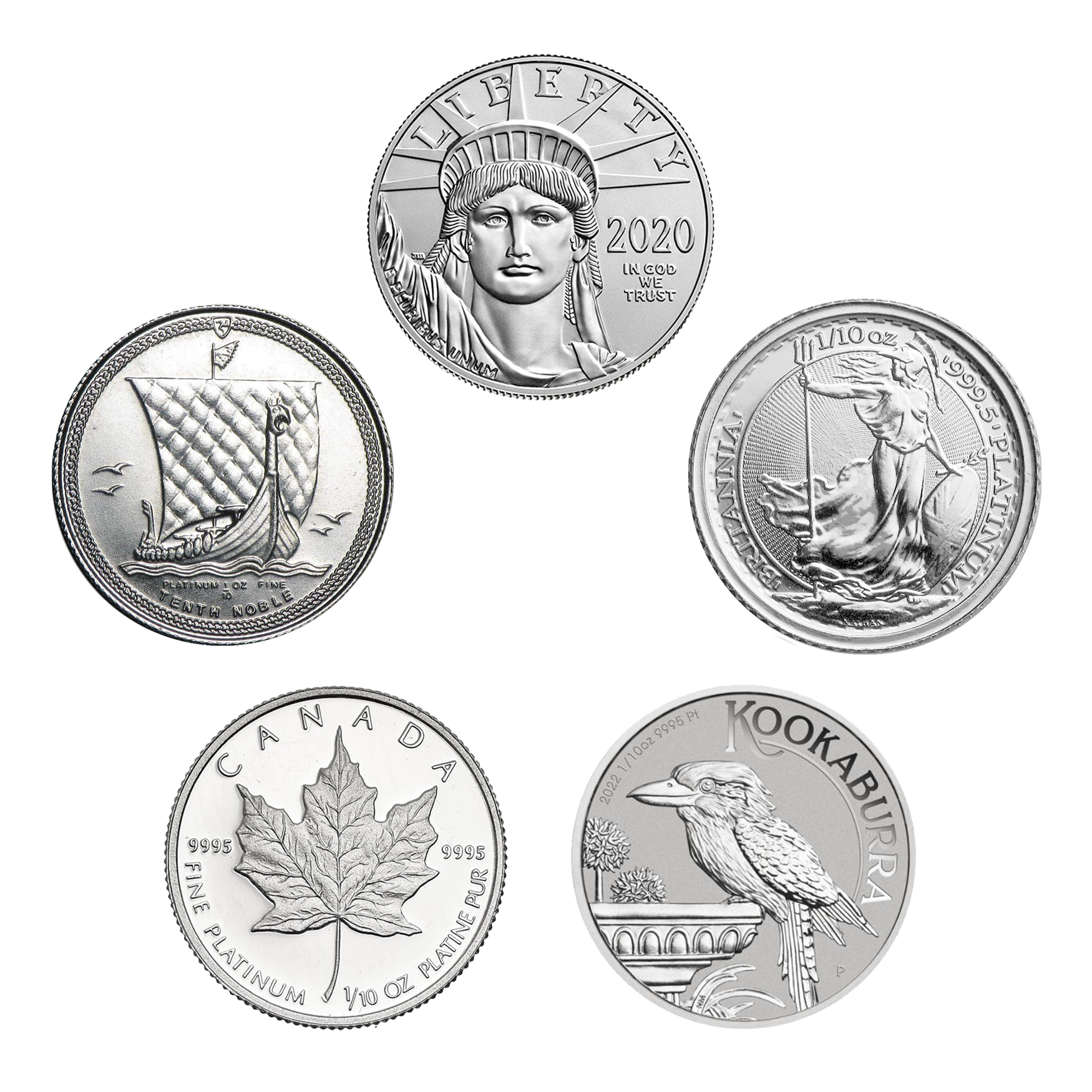 Various Platinum Coins