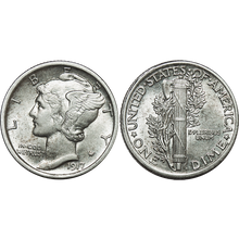 90% Silver Mercury Dime