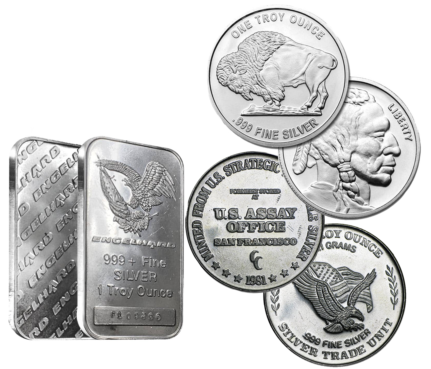 Silver Bars and Rounds for sale