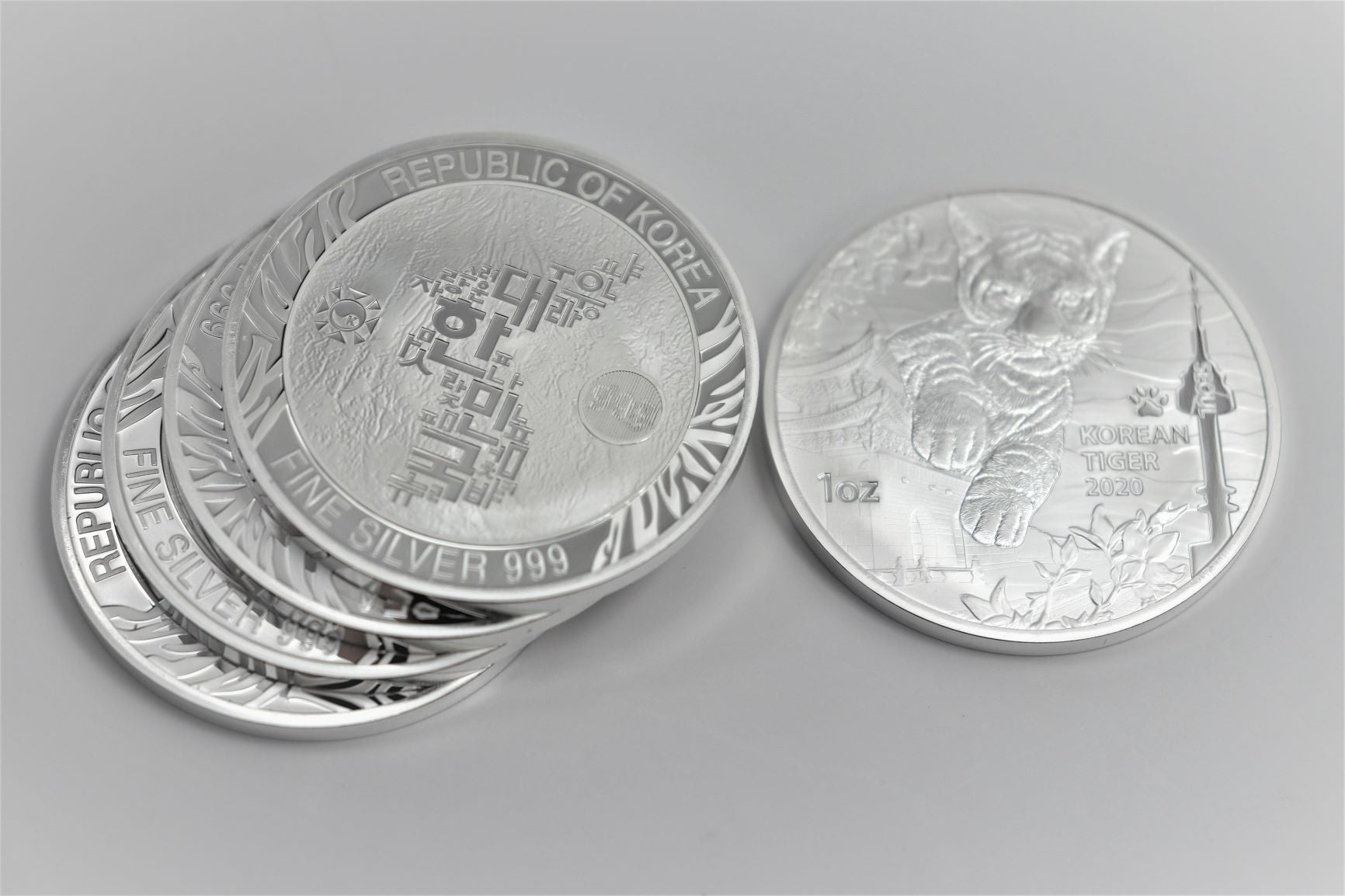 1 oz Silver Korean Tiger Medals