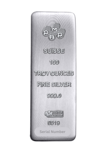 100 oz Pamp Suisse Silver Bar