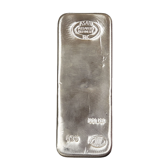 100 oz Silver Asahi Bar