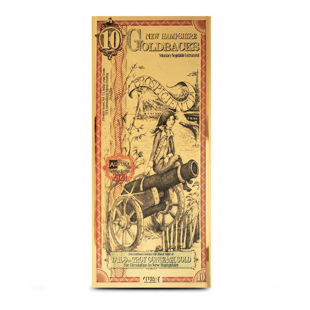 10 Goldback Gold Note (Random State)