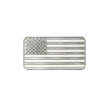 10 oz Silver American Flag Bar