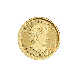 1/10 oz Canadian Gold Maple Leaf Coin (Random Year)