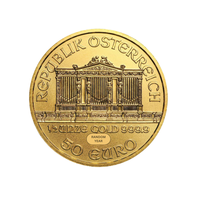 1/2 oz Austrian Gold Philharmonic Coin (Random Year)