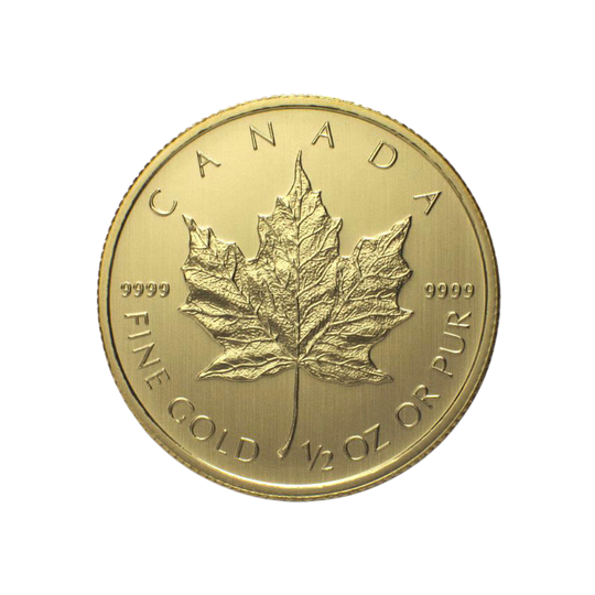 1/2 oz Canadian Gold Maple Leaf Coin (Random Year)