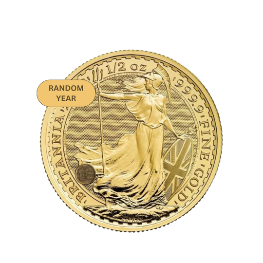 1/2 oz Gold Britannia Coin (Random Year)