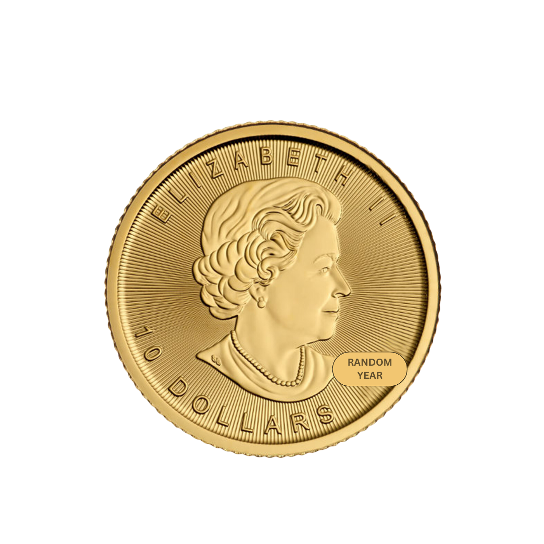1/4 oz Canadian Gold Maple Leaf Coin (Random Year)