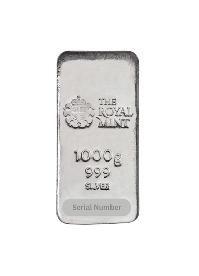 1 Kilo Royal Mint Silver Bar (Cast)