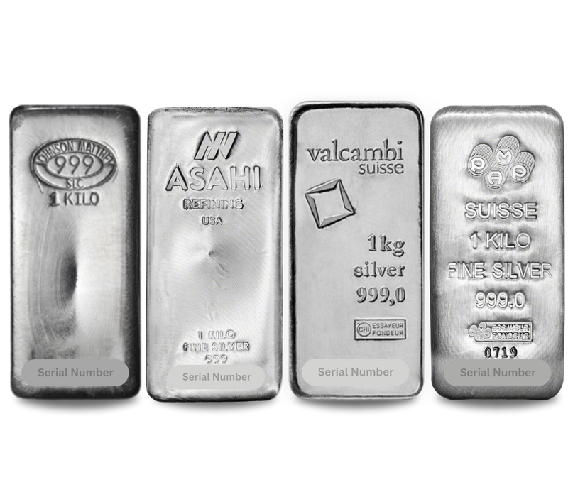 Buy 1 Kilo (32.15 Oz) Silver Bar - Random Design (.999+ Fine)