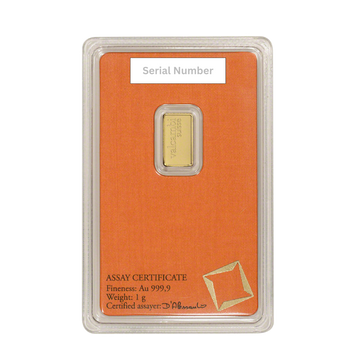 1 gram Valcambi Suisse Gold Bar (In Assay)