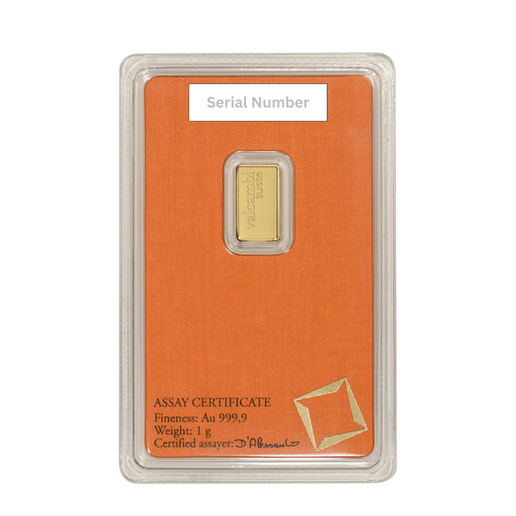 1 gram Valcambi Suisse Gold Bar (In Assay)