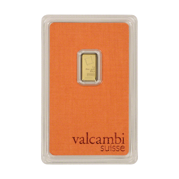 1 gram Valcambi Suisse Gold Bar (In Assay)