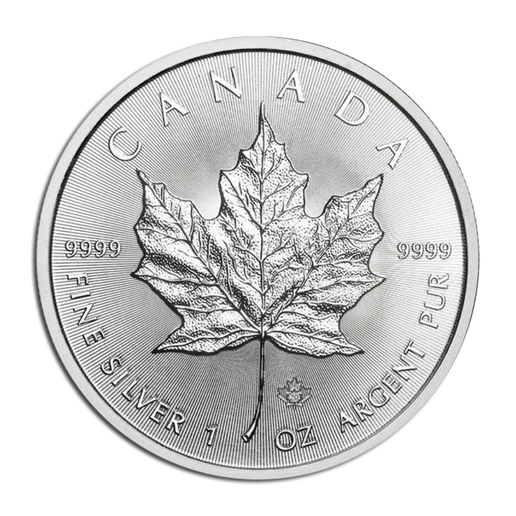 1 oz Canadian Silver Maple Leaf Coin (Random Year)