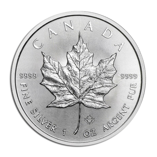 1 oz Canadian Silver Maple Leaf Coin (Random Year)