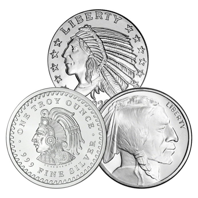 1 oz Golden State Mint Silver Round (Random Design)
