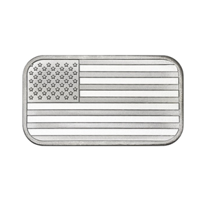 1 oz Silver American Flag Bar