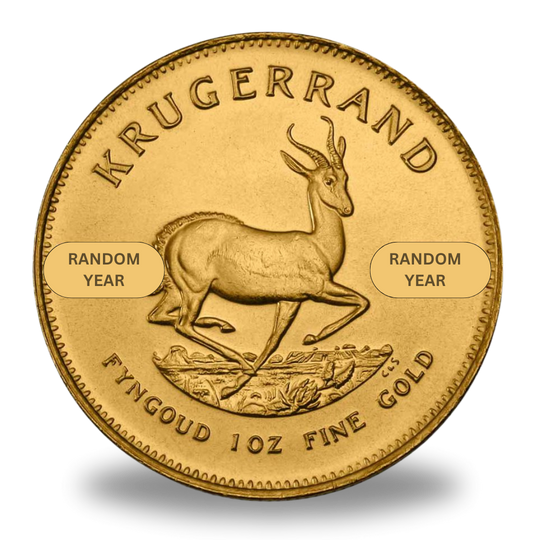 1 oz South African Gold Krugerrand Coin (Random Year)
