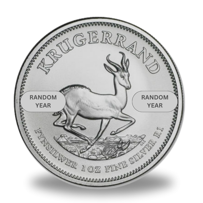 1 oz South African Silver Krugerrand Coin (Random Year)
