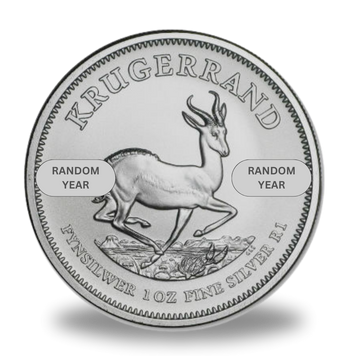 1 oz South African Silver Krugerrand Coin (Random Year)