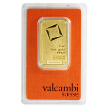 1 oz Valcambi Suisse Gold Bar (In Assay)