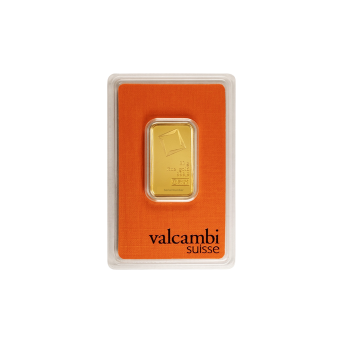 20 gram Valcambi Suisse Gold Bar (In Assay)