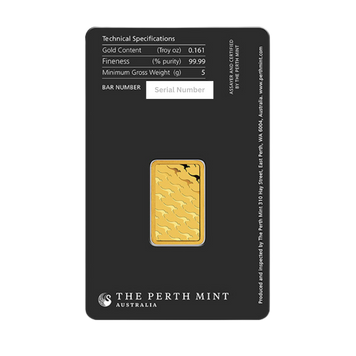 5 gram Perth Mint Gold Bar (In Assay)