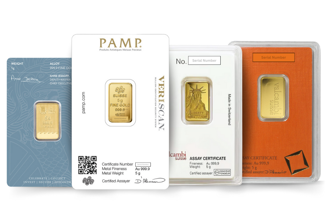 5 gram Gold Bar (Random Mint & Design)