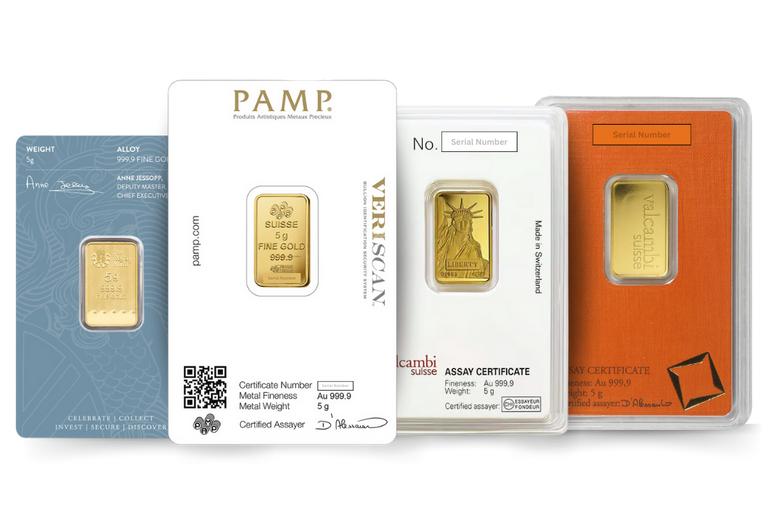 5 gram Gold Bar (Random Mint & Design)