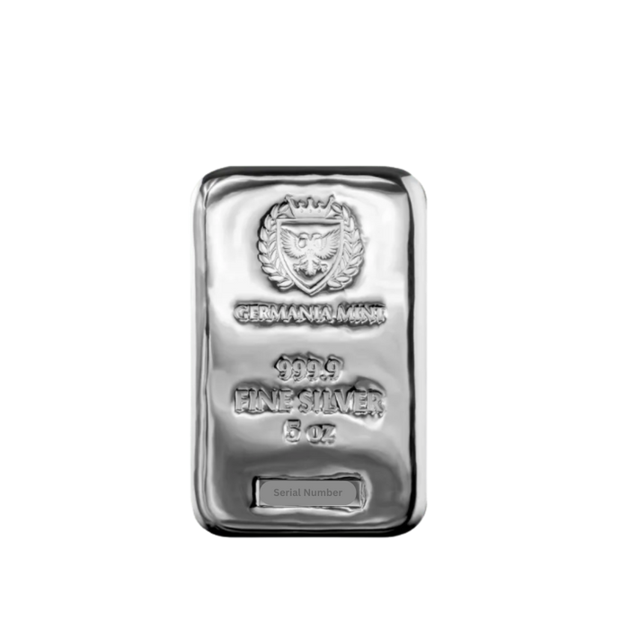 5 oz Germania Mint Silver Bar (Cast)