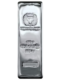 100 oz Germania Mint Silver Bar (Cast)