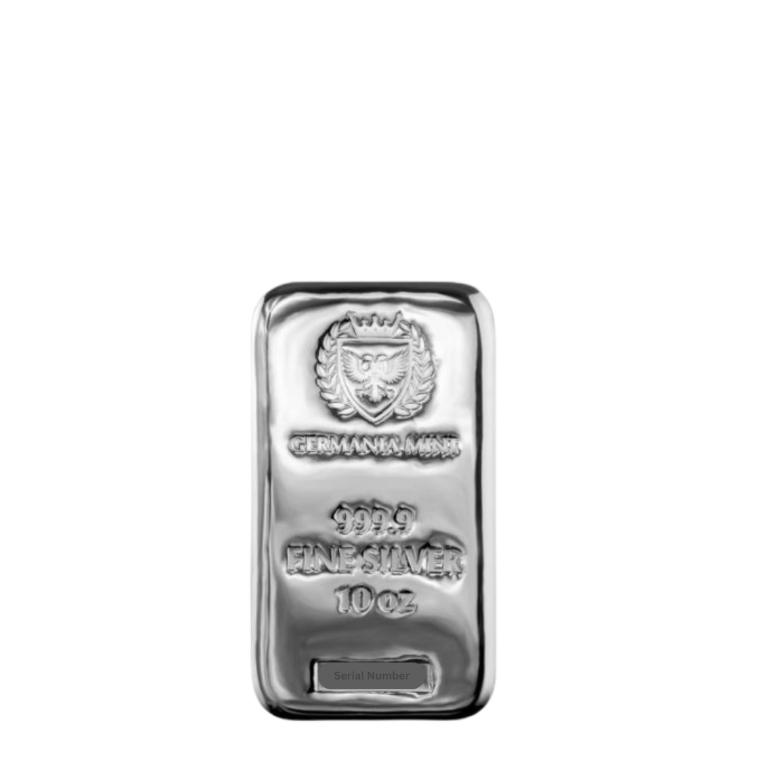 10 oz Germania Mint Silver Bar (Cast)