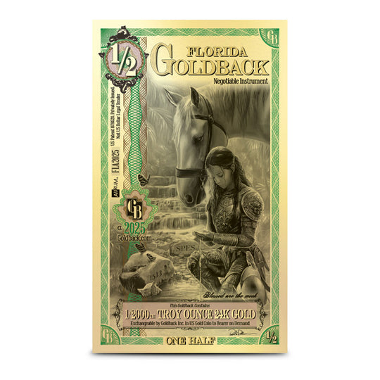 1/2 Goldback Gold Note (Random State)