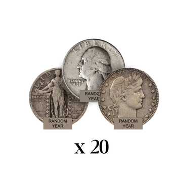 90% - $5 FV Silver U.S. Quarters (1892-1964)