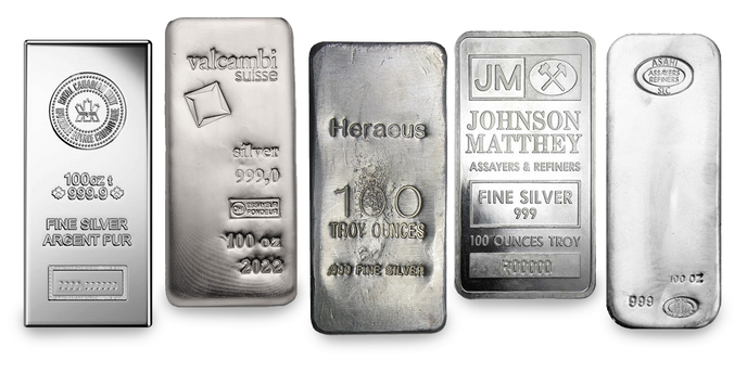 100 oz Silver Bars