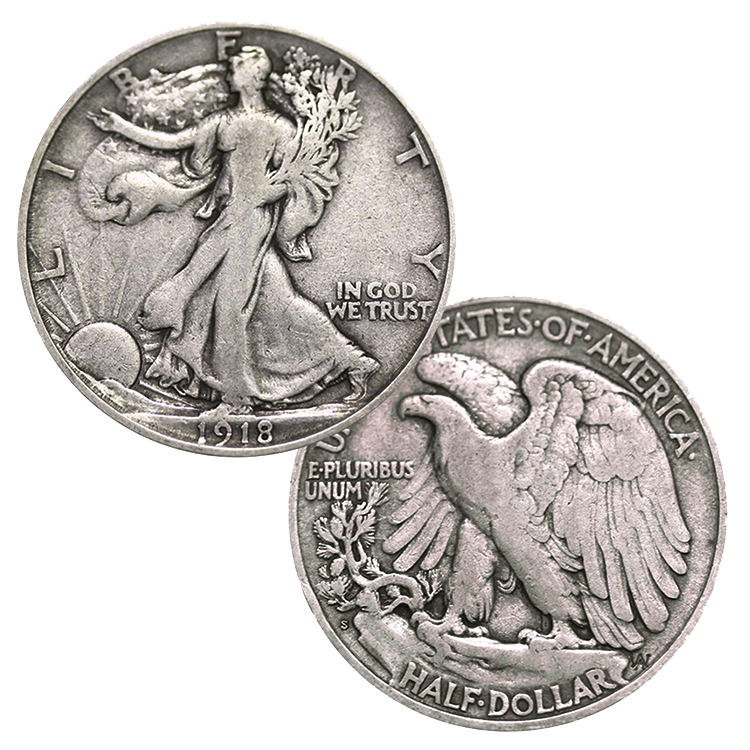 90% - $1 FV Silver U.S. Halves (1892-1964)