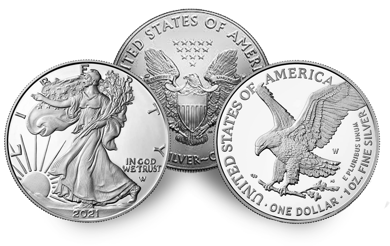 Type 1 and 2 American Silver Eagles