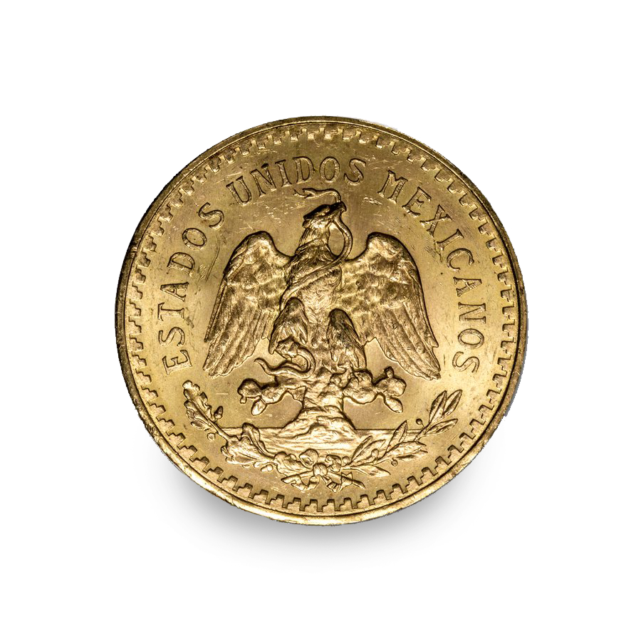 Back of 50 Peso Mexican Gold coin