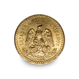 Back of 50 Peso Mexican Gold coin