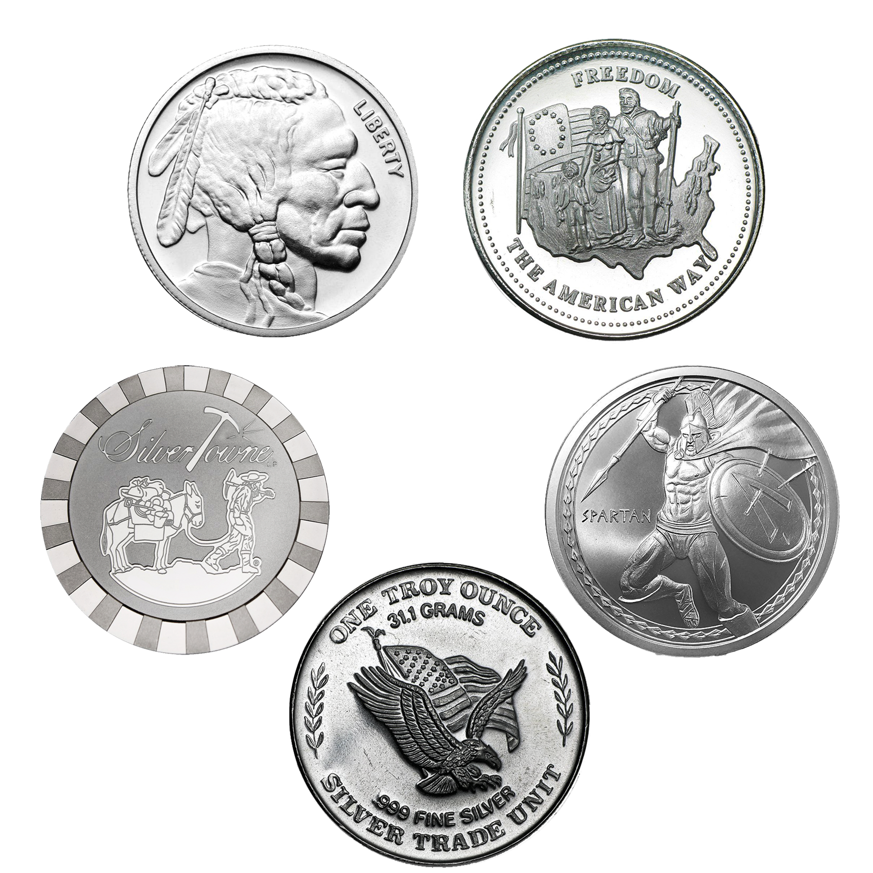 Random Silver Design 1 oz Silver Bar (Random Mint & Design) | Investor Crate® – IC INC