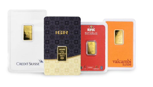2.5 gram Gold Bars