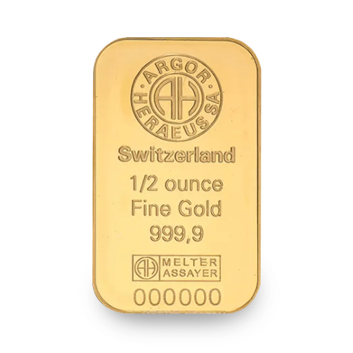 1/2 oz Argor Heraeus Gold Bar